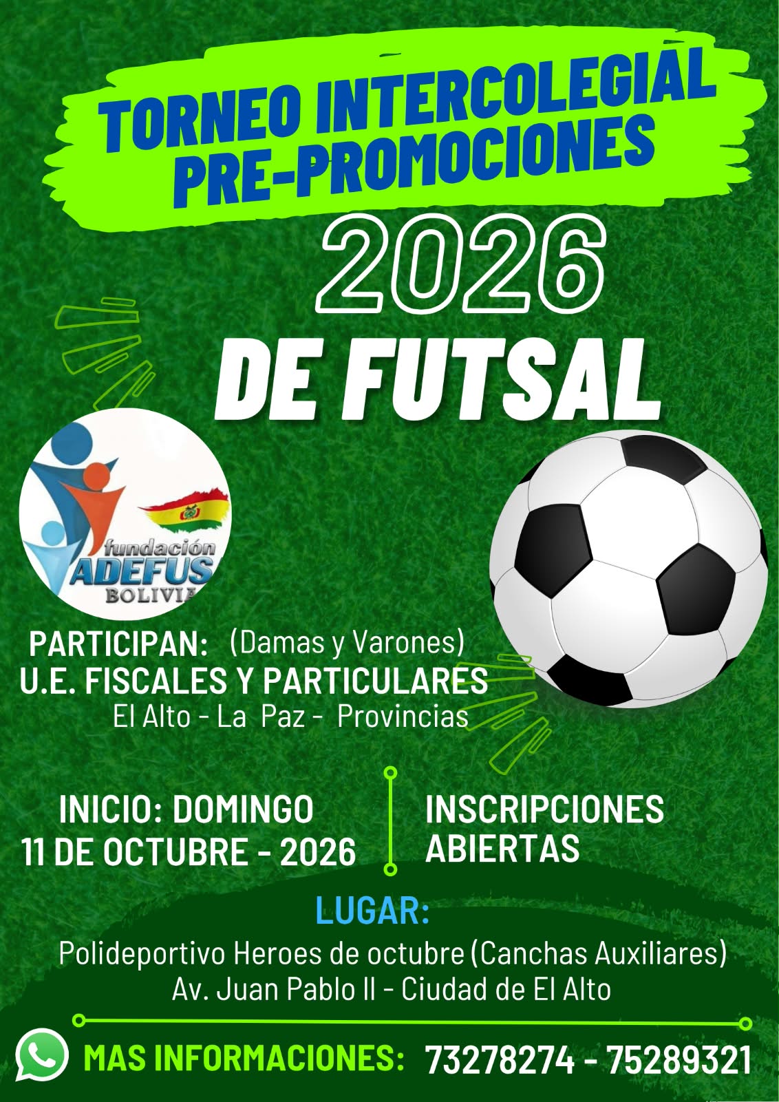 Torneo Intercolegial Pre-Promociones 2026 de Futsal